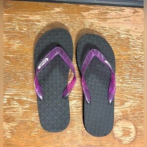 From Hawaii- Original LOCALS Purple and Black Flip Flops